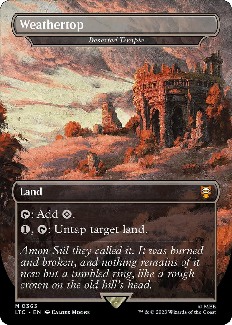 Weathertop - Deserted Temple [The Lord of the Rings: Tales of Middle-Earth Commander] | Card Merchant Takapuna