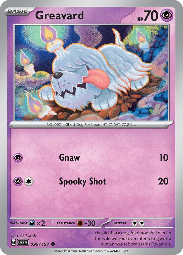 Greavard (099/197) [Scarlet & Violet: Obsidian Flames] | Card Merchant Takapuna