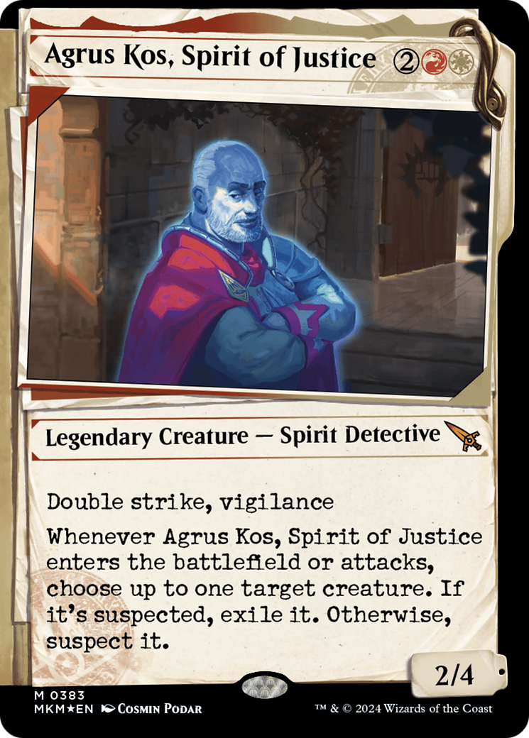 Agrus Kos, Spirit of Justice (Showcase) (Invisible Ink) [Murders at Karlov Manor] | Card Merchant Takapuna