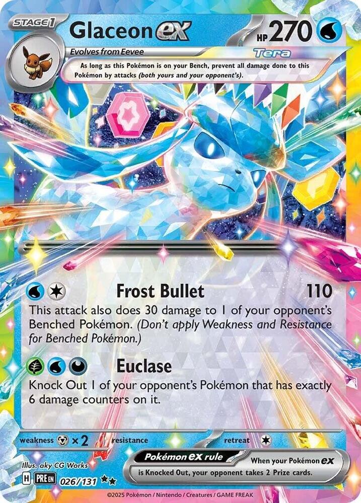 Glaceon ex (026/131) [Scarlet & Violet: Prismatic Evolutions] | Card Merchant Takapuna