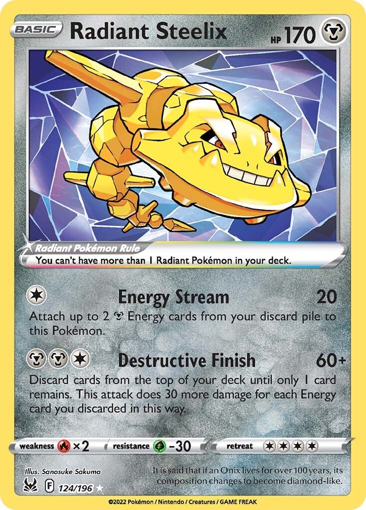 Radiant Steelix (124/196) [Sword & Shield: Lost Origin] | Card Merchant Takapuna