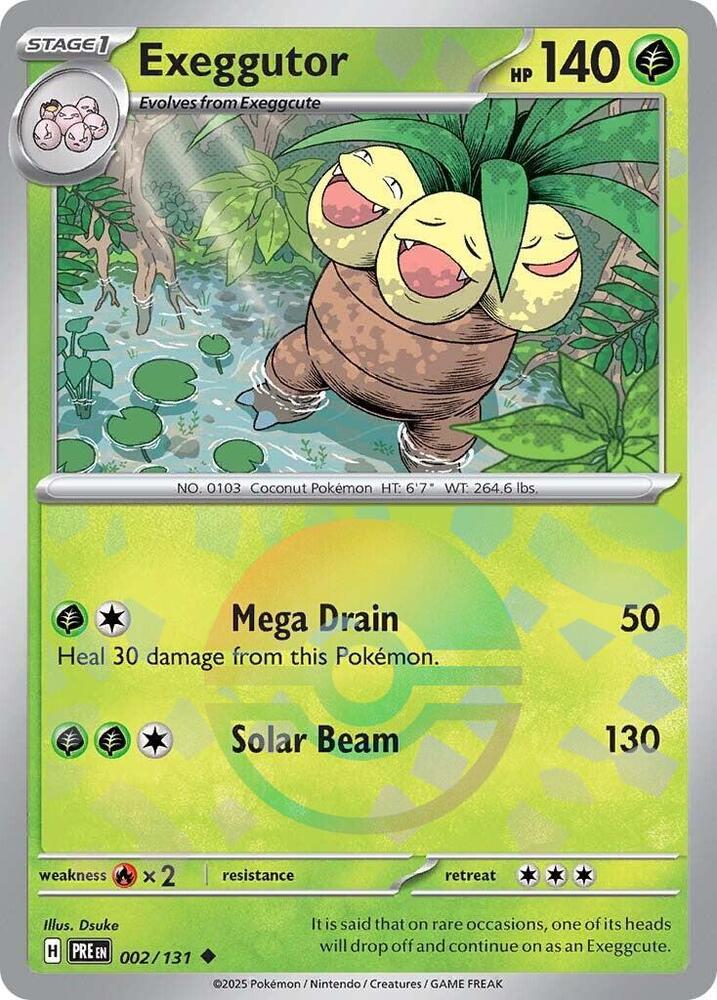 Exeggutor (002/131) (Poke Ball Pattern) [Scarlet & Violet: Prismatic Evolutions] | Card Merchant Takapuna