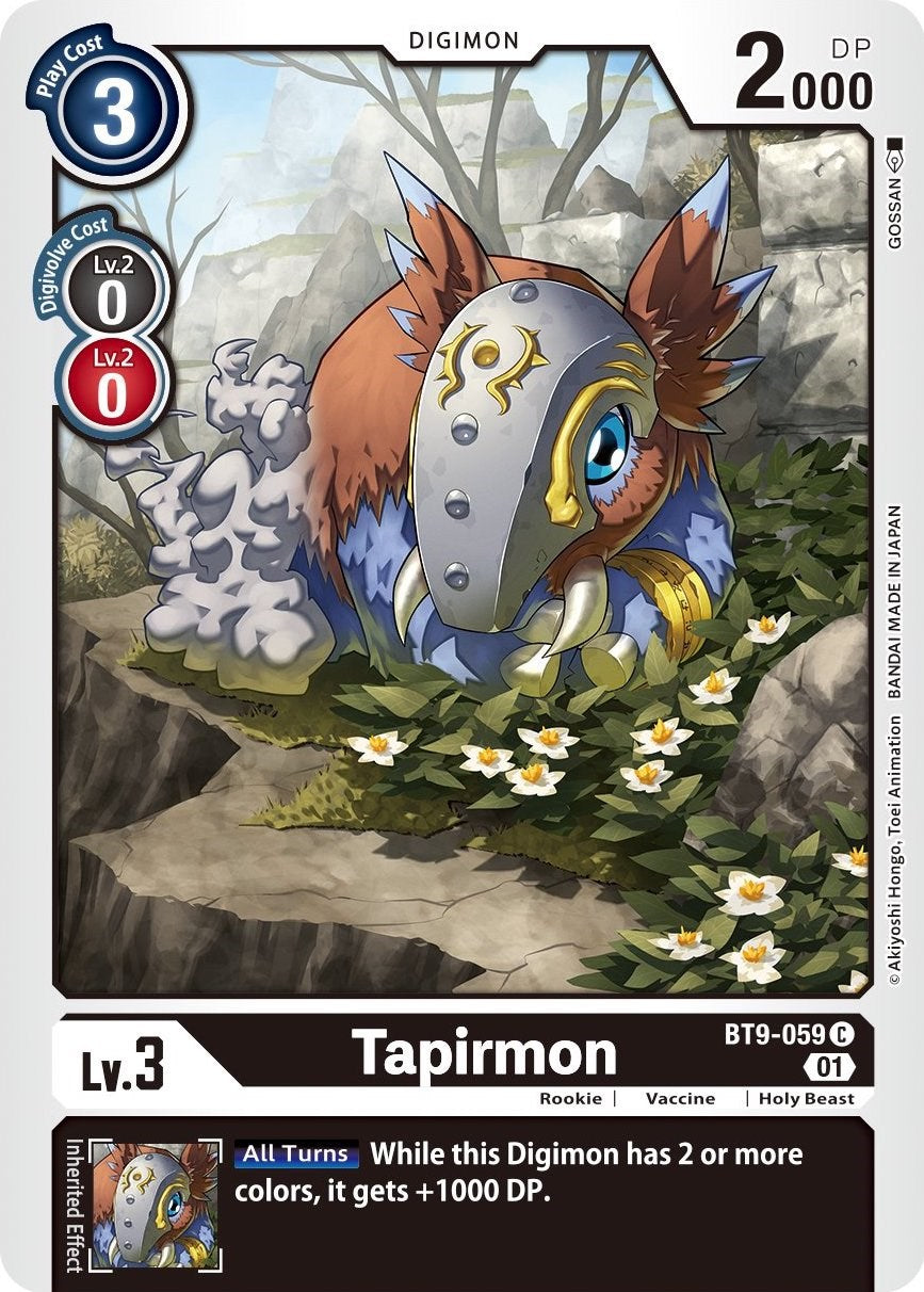 Tapirmon [BT9-059] [X Record] | Card Merchant Takapuna