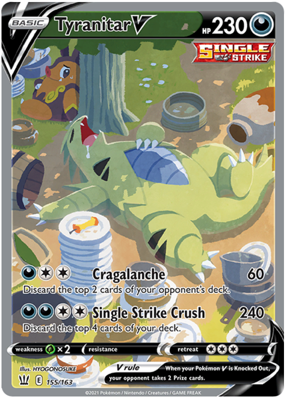 Tyranitar V (155/163) [Sword & Shield: Battle Styles] | Card Merchant Takapuna