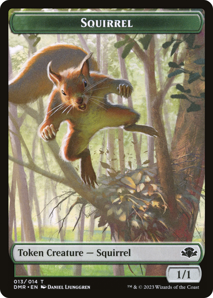 Squirrel Token [Dominaria Remastered Tokens] | Card Merchant Takapuna