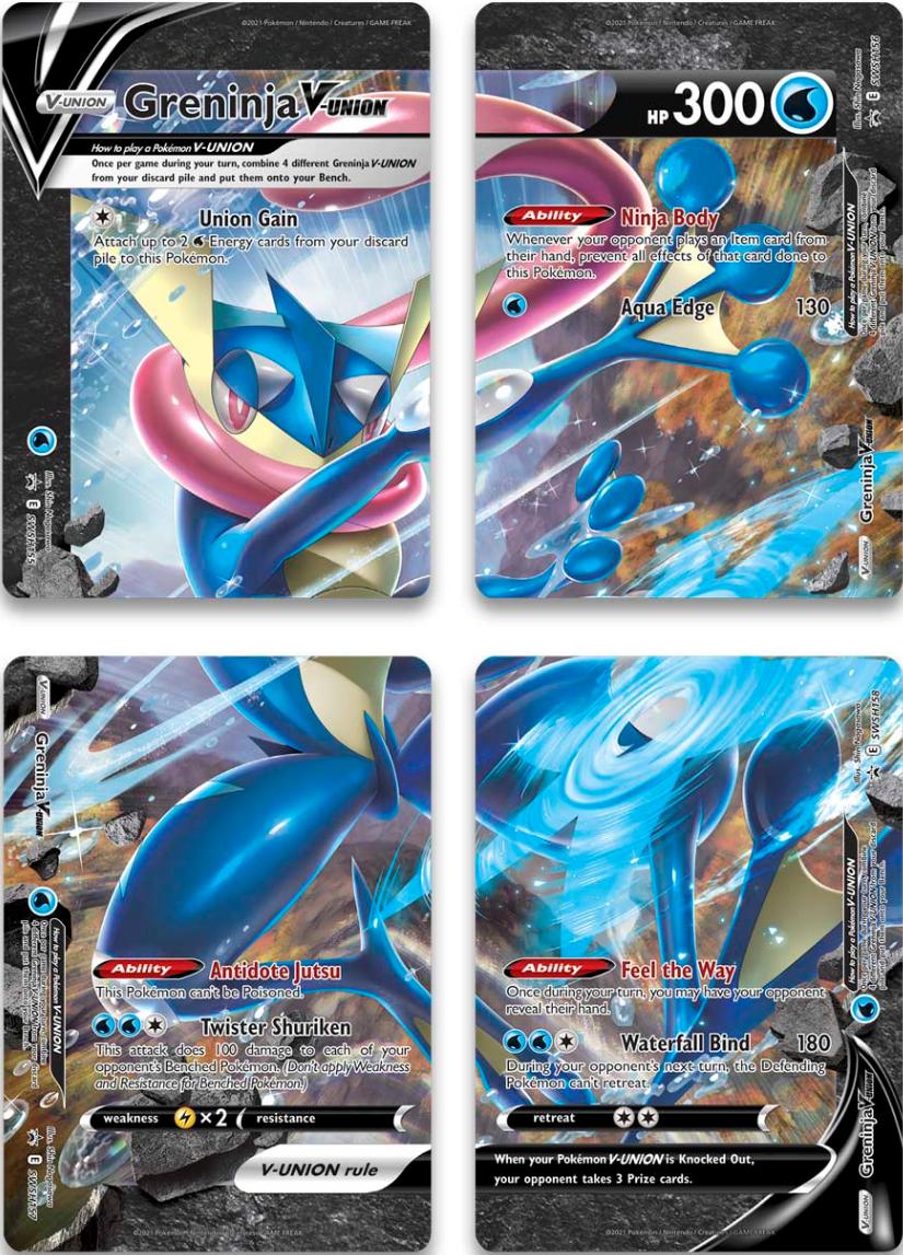 Greninja V-Union (Set of 4) [Sword & Shield: Black Star Promos] | Card Merchant Takapuna