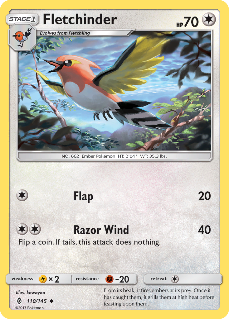 Fletchinder (110/145) [Sun & Moon: Guardians Rising] | Card Merchant Takapuna