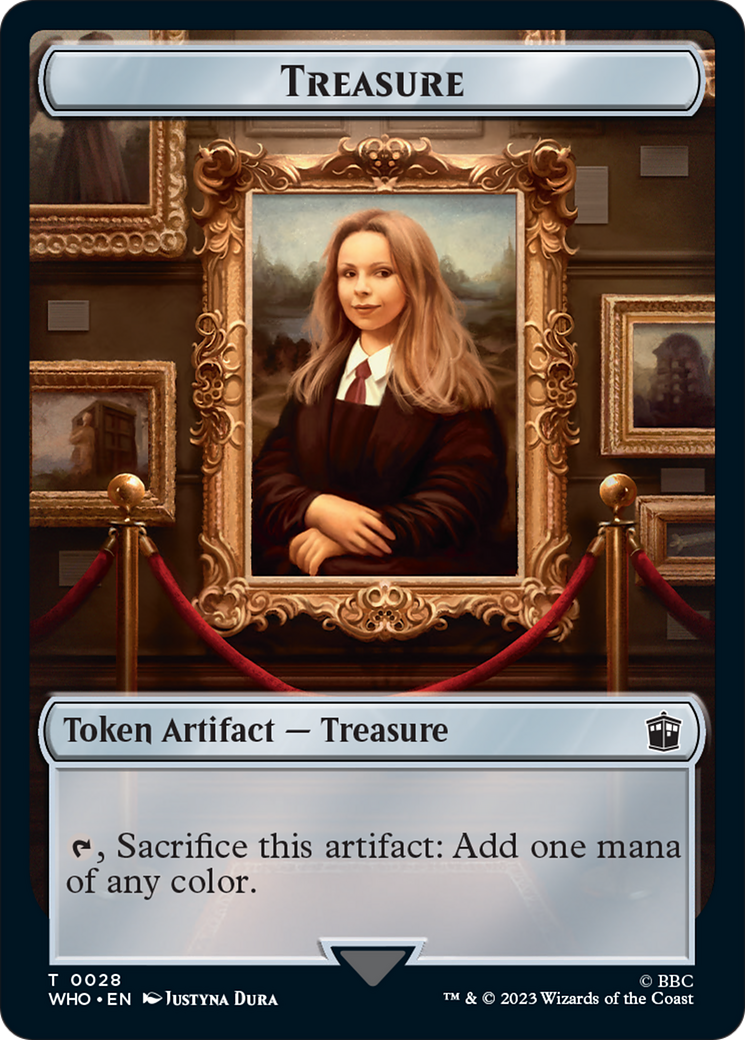 Warrior // Treasure (0028) Double-Sided Token [Doctor Who Tokens] | Card Merchant Takapuna