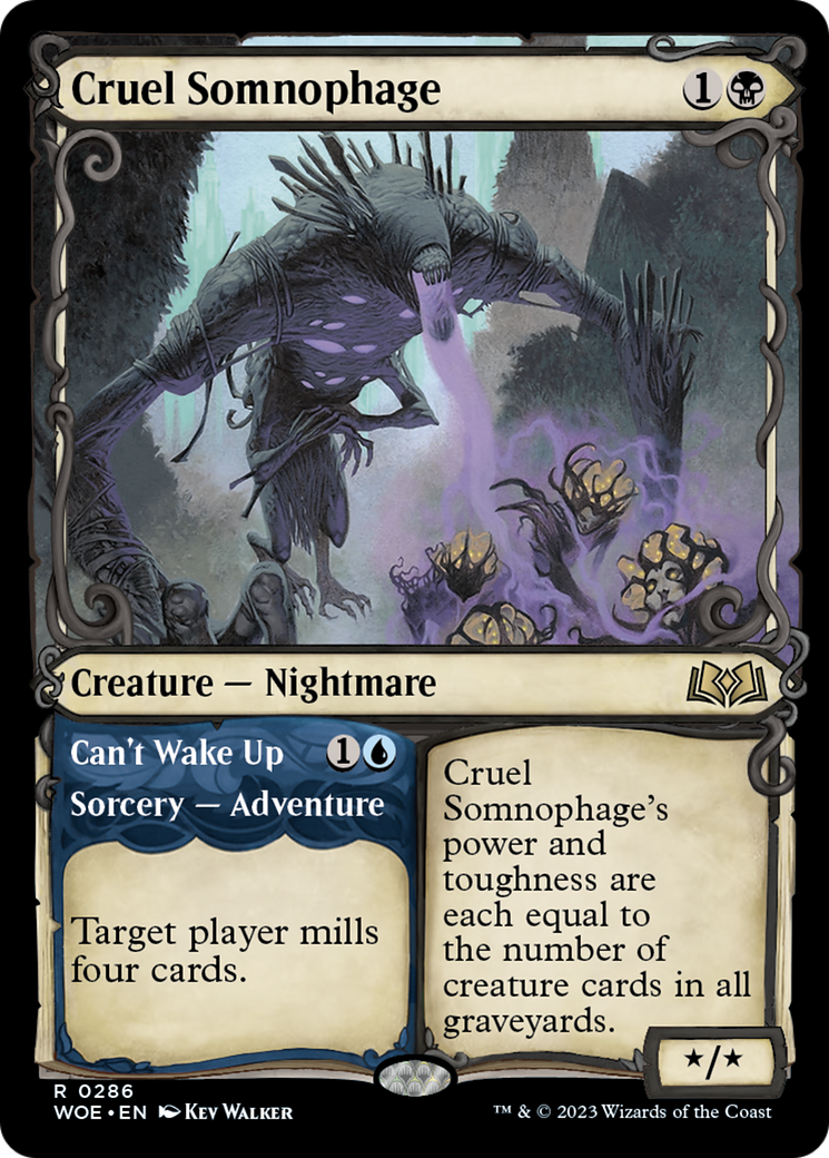 Cruel Somnophage // Can't Wake Up (Showcase) [Wilds of Eldraine] | Card Merchant Takapuna