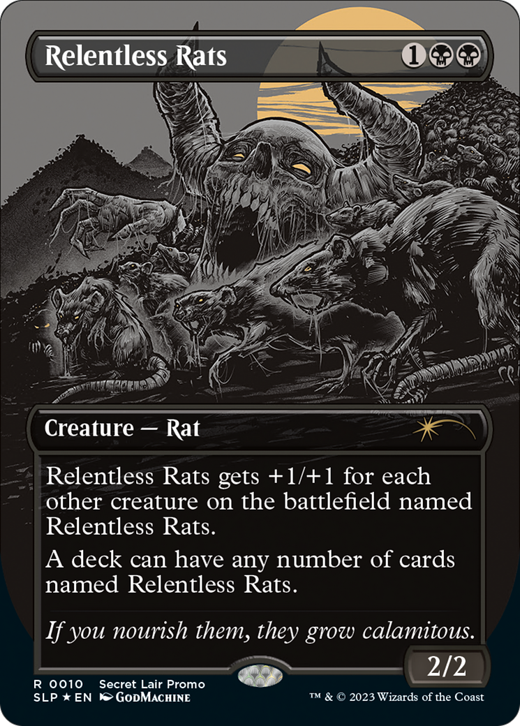 Relentless Rats (Borderless) [Secret Lair Showdown] | Card Merchant Takapuna