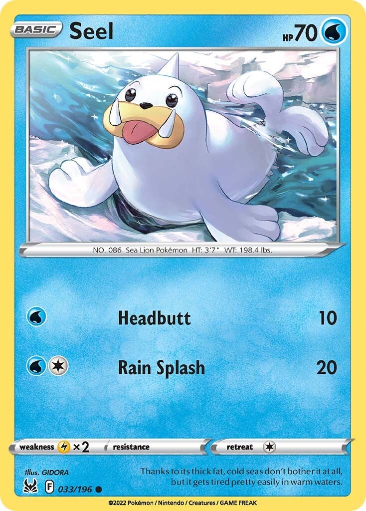 Seel (033/196) [Sword & Shield: Lost Origin] | Card Merchant Takapuna