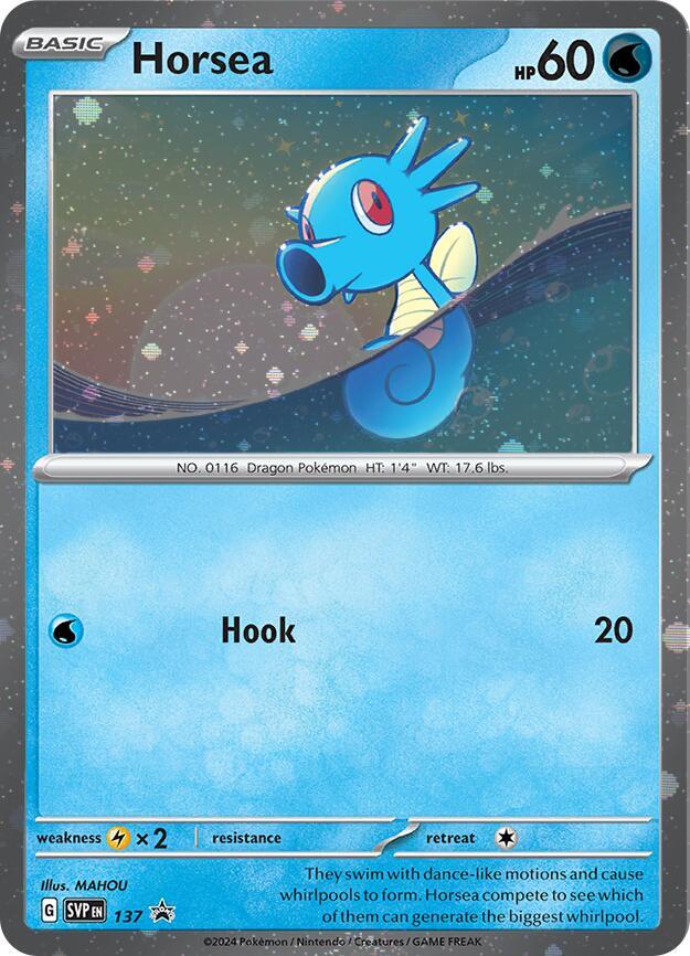 Horsea (SVP137) (Cosmo Holo) [Scarlet & Violet: Black Star Promos] | Card Merchant Takapuna