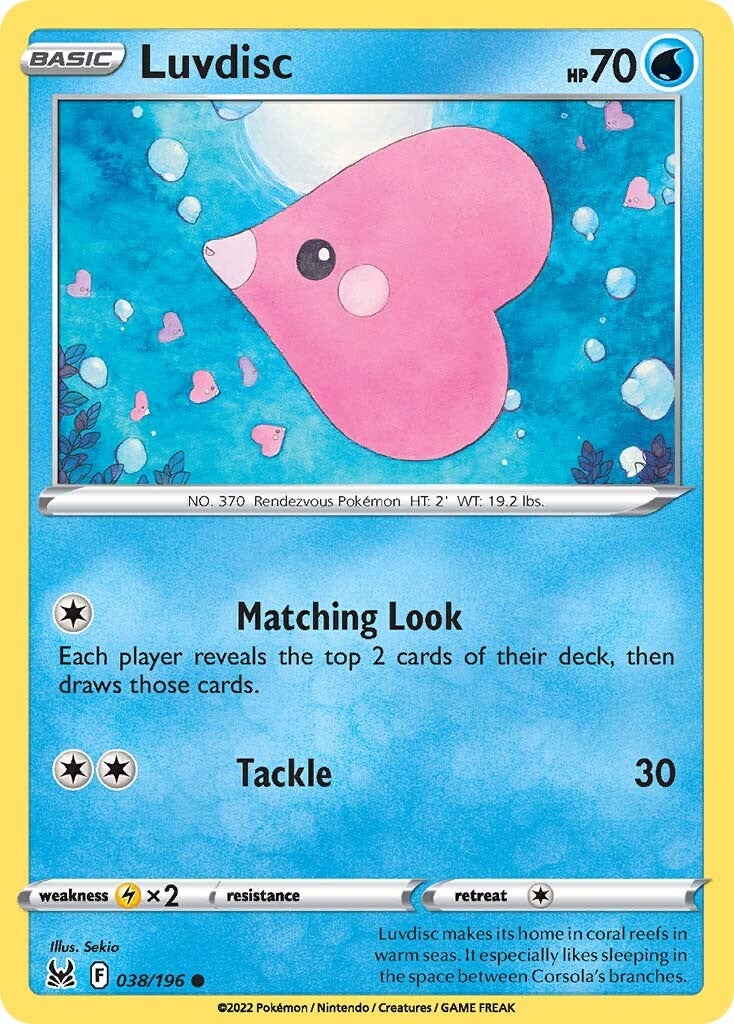 Luvdisc (038/196) [Sword & Shield: Lost Origin] | Card Merchant Takapuna