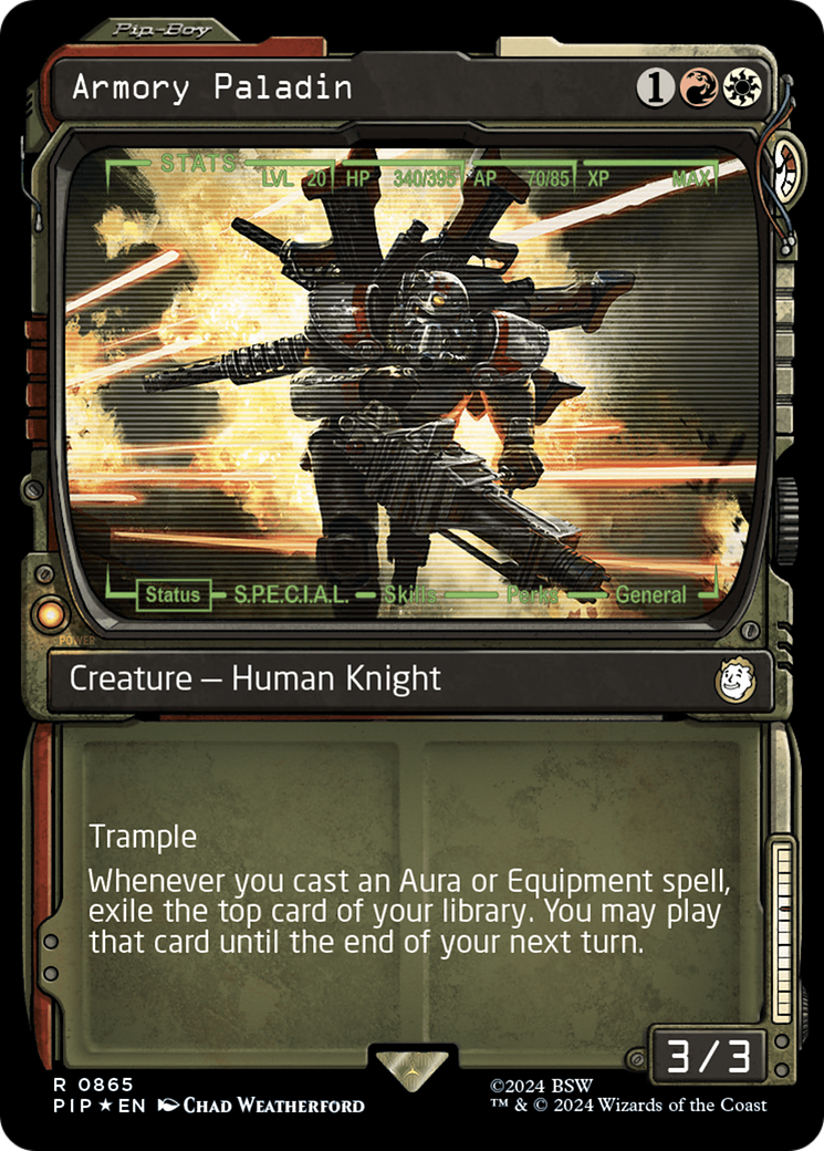 Armory Paladin (Showcase) (Surge Foil) [Fallout] | Card Merchant Takapuna