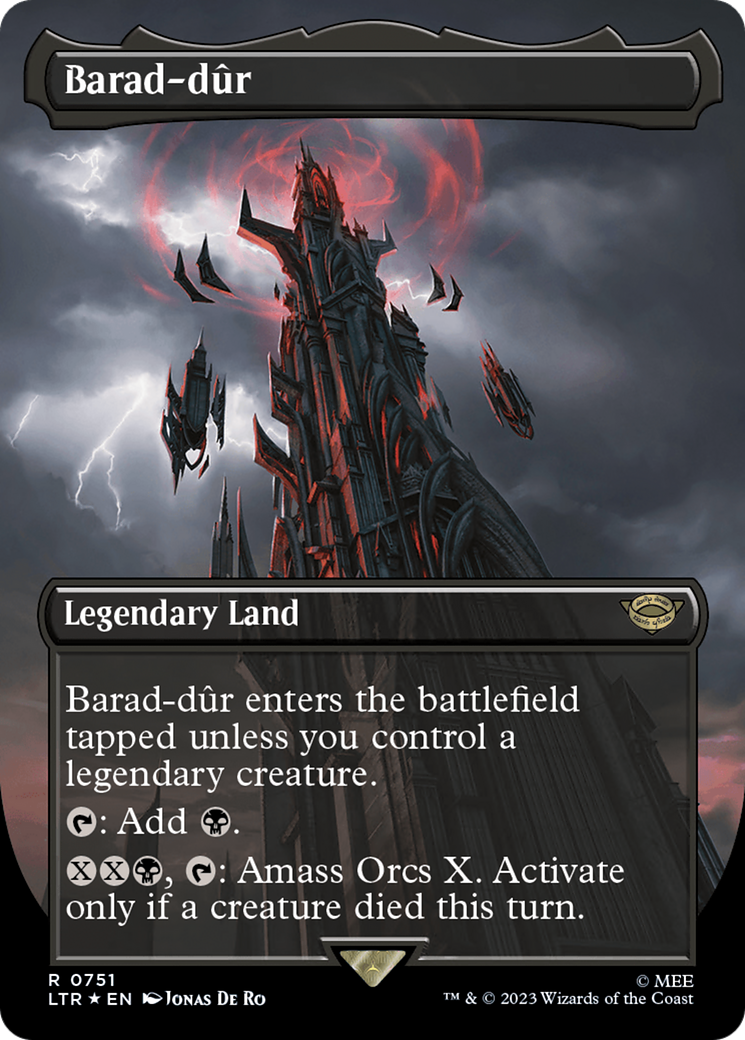 Barad-dur (0751) (Borderless) (Surge Foil) [The Lord of the Rings: Tales of Middle-Earth] | Card Merchant Takapuna