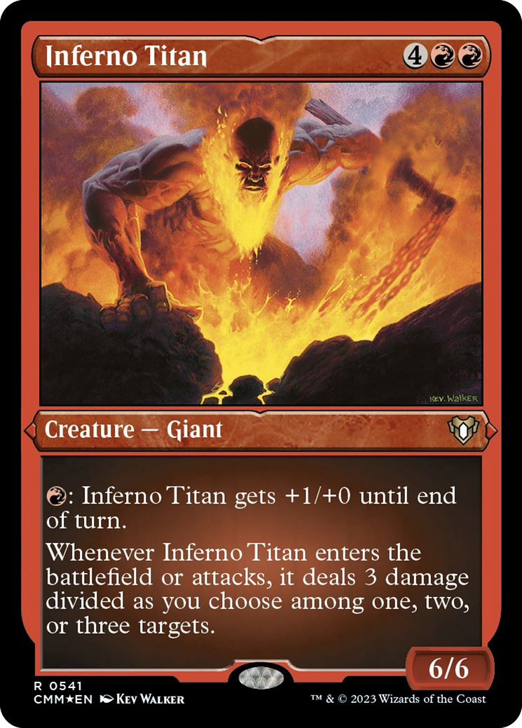 Inferno Titan (Foil Etched) [Commander Masters] | Card Merchant Takapuna