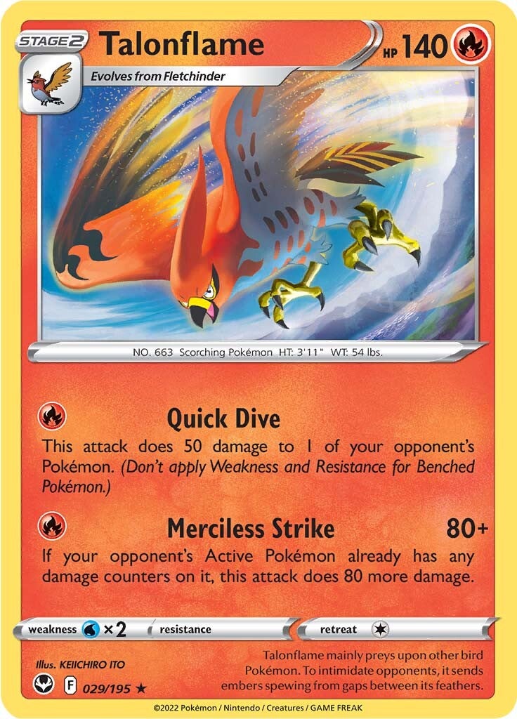 Talonflame (029/195) [Sword & Shield: Silver Tempest] | Card Merchant Takapuna