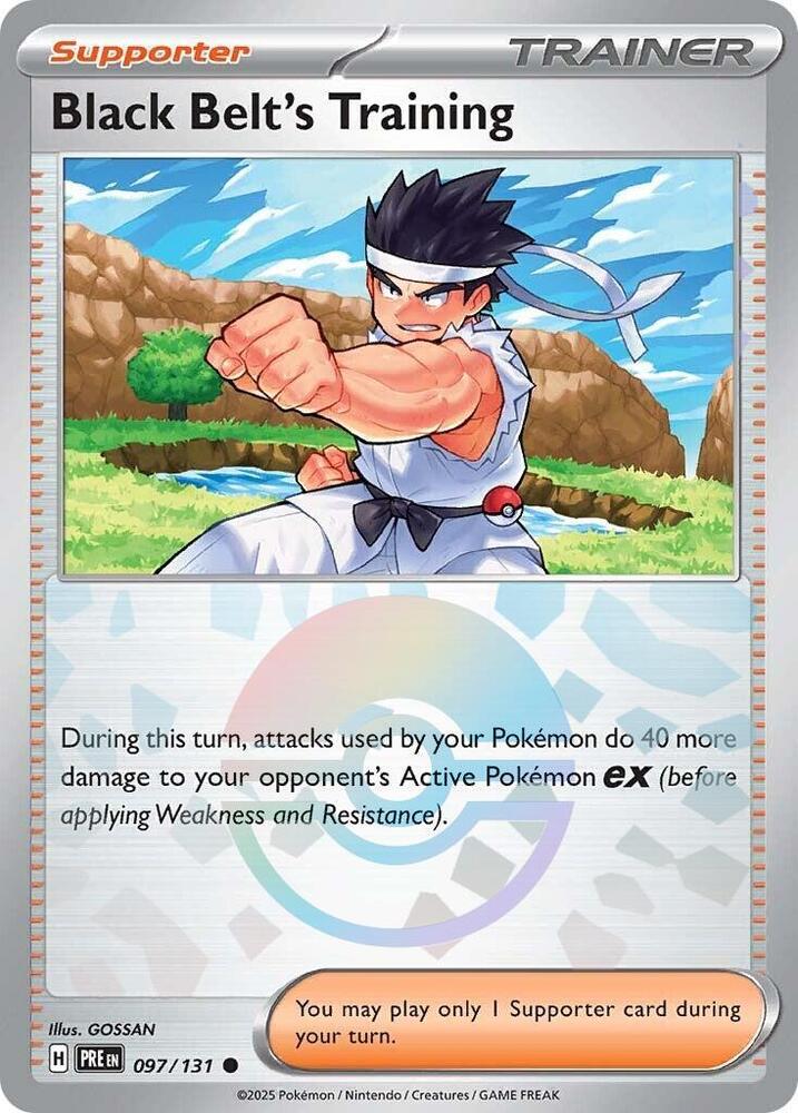 Black Belt's Training (097/131) (Poke Ball Pattern) [Scarlet & Violet: Prismatic Evolutions] | Card Merchant Takapuna