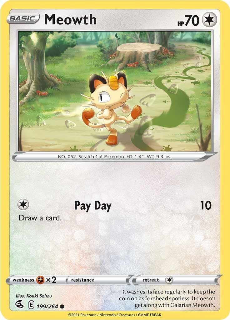 Meowth (199/264) [Sword & Shield: Fusion Strike] | Card Merchant Takapuna