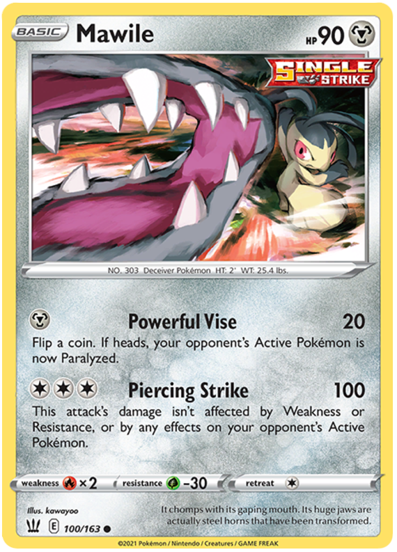 Mawile (100/163) [Sword & Shield: Battle Styles] | Card Merchant Takapuna