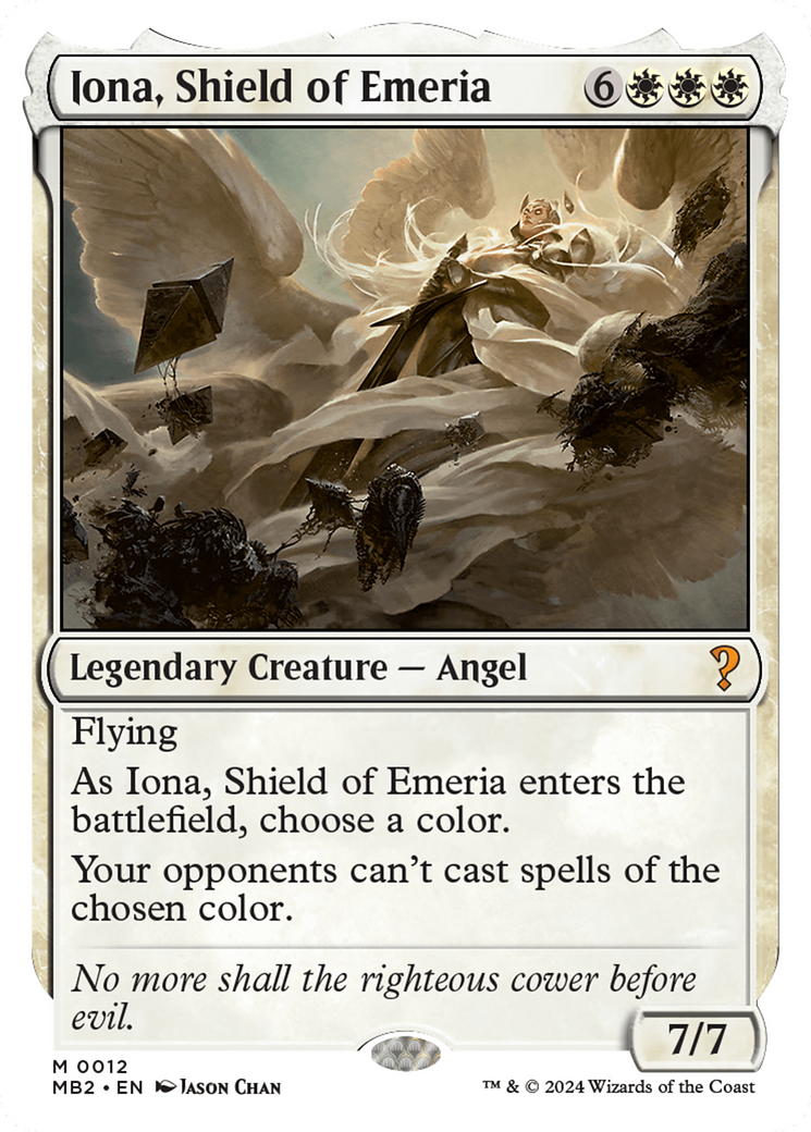 Iona, Shield of Emeria (White Border) [Mystery Booster 2] | Card Merchant Takapuna