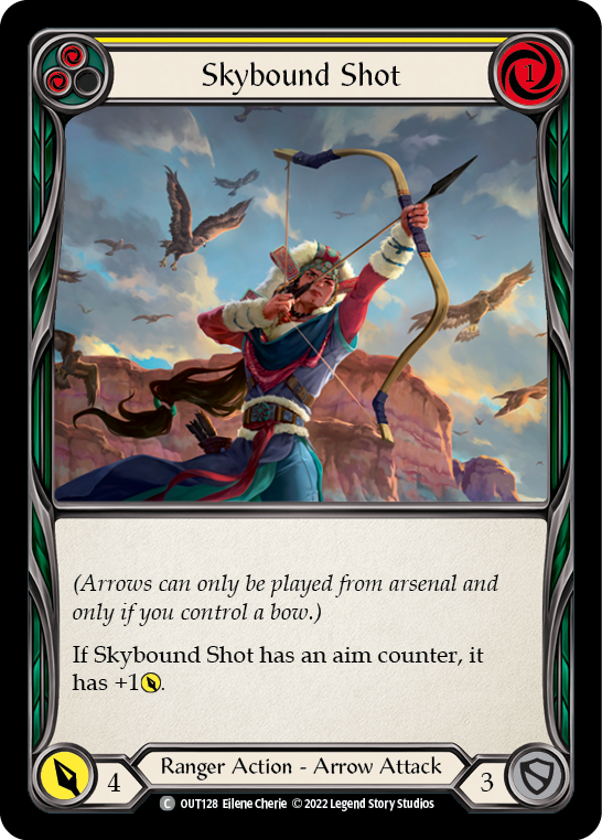 Skybound Shot (Yellow) [OUT128] (Outsiders)  Rainbow Foil | Card Merchant Takapuna