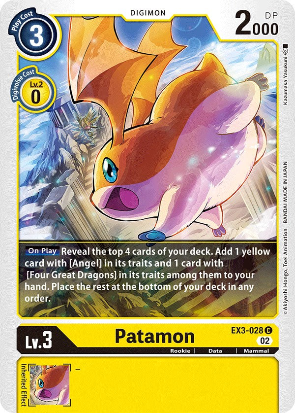 Patamon [EX3-028] [Draconic Roar] | Card Merchant Takapuna