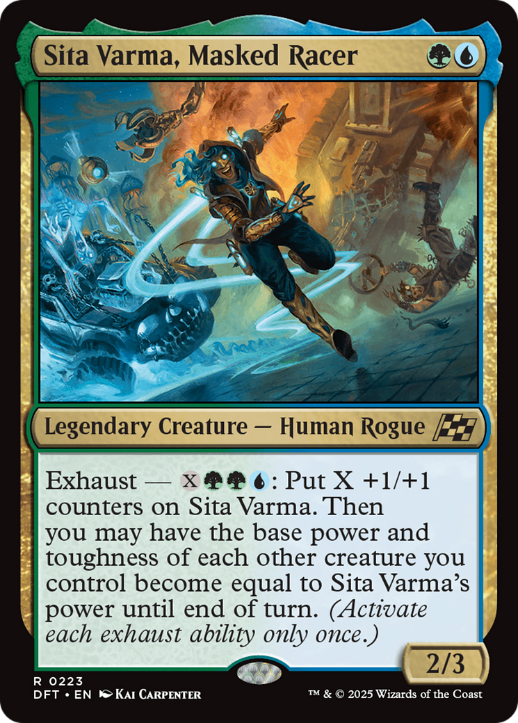 Sita Varma, Masked Racer [Aetherdrift] | Card Merchant Takapuna