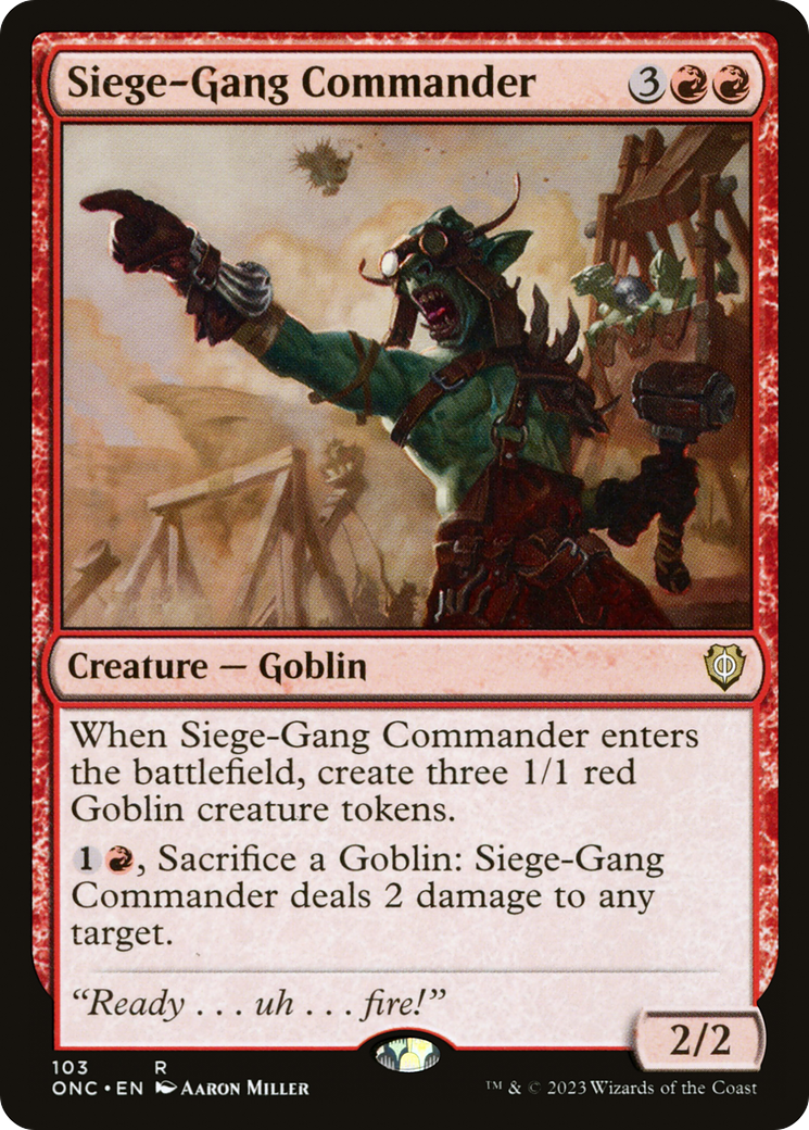 Siege-Gang Commander [Phyrexia: All Will Be One Commander] | Card Merchant Takapuna