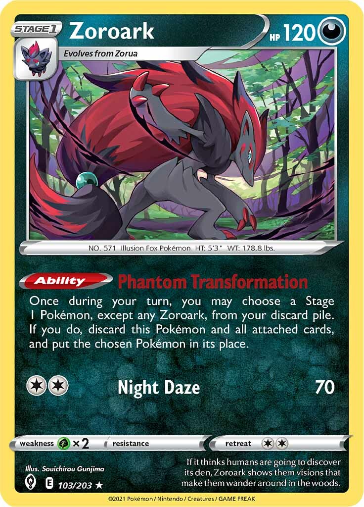 Zoroark (103/203) [Sword & Shield: Evolving Skies] | Card Merchant Takapuna