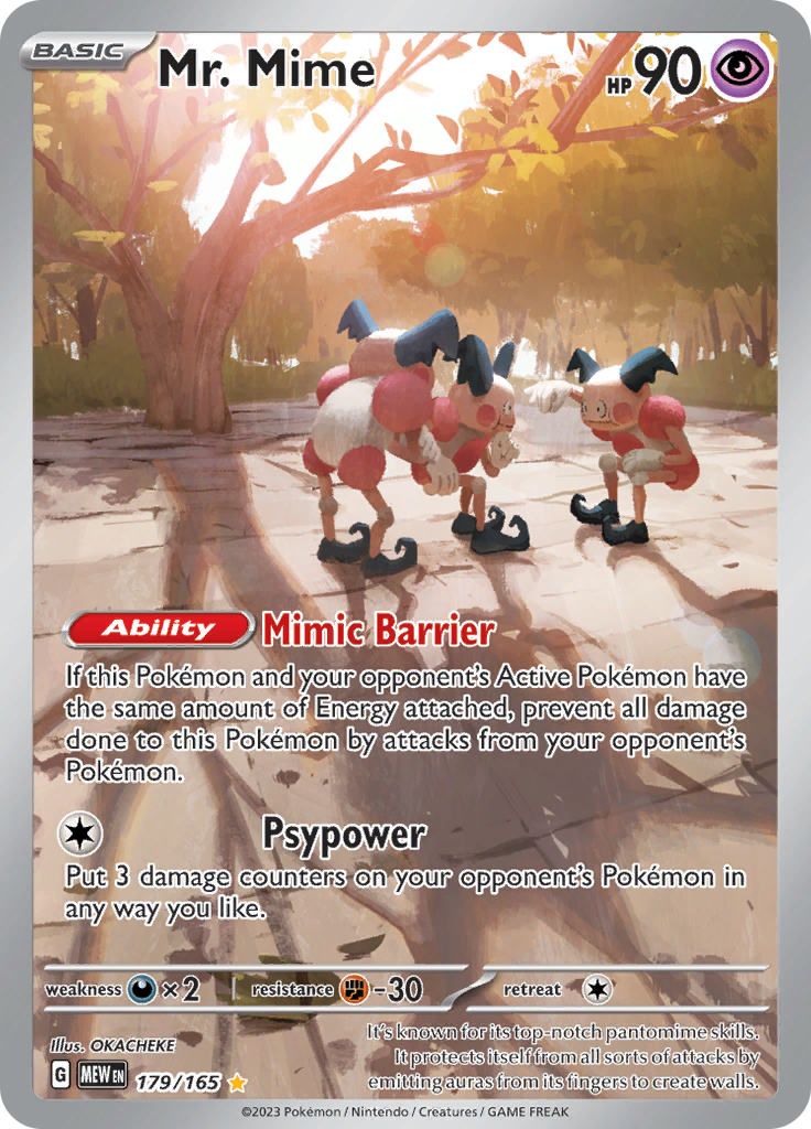 Mr. Mime (179/165) [Scarlet & Violet 151] | Card Merchant Takapuna