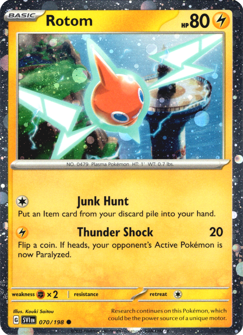 Rotom (070/198) (Theme Deck Exclusive) (Cosmos Holo) [Scarlet & Violet: Black Star Promos] | Card Merchant Takapuna