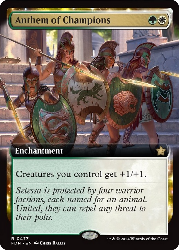 Anthem of Champions (Extended Art) [Foundations] | Card Merchant Takapuna