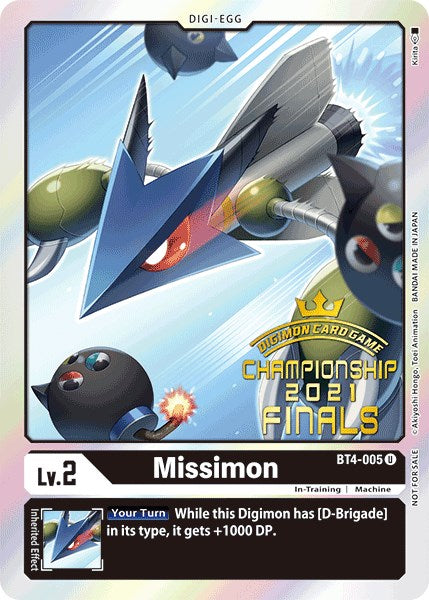 Missimon [BT4-005] (2021 Championship Finals Event Pack Alt-Art Gold Stamp Set) [Great Legend Promos] | Card Merchant Takapuna