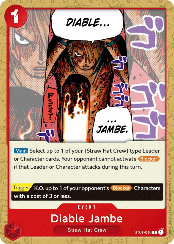 Diable Jambe [Starter Deck: Straw Hat Crew] | Card Merchant Takapuna