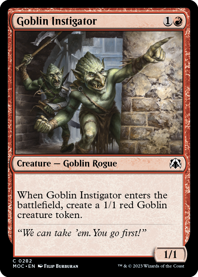 Goblin Instigator [March of the Machine Commander] | Card Merchant Takapuna