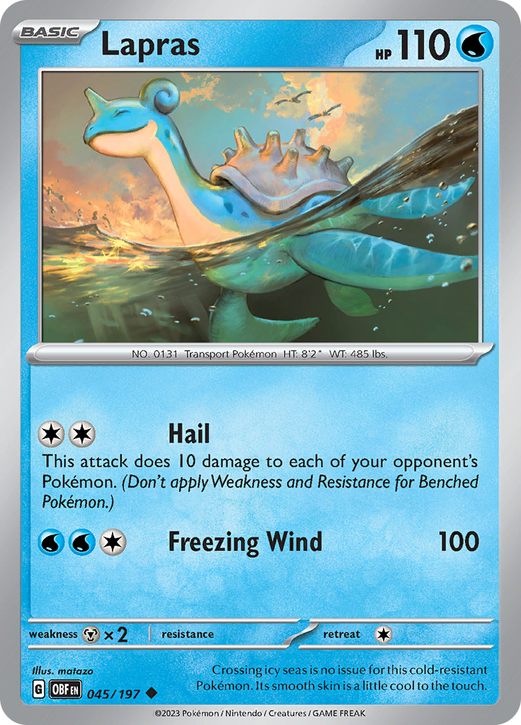 Lapras (045/197) [Scarlet & Violet: Obsidian Flames] | Card Merchant Takapuna