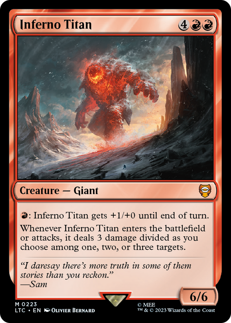 Inferno Titan [The Lord of the Rings: Tales of Middle-Earth Commander] | Card Merchant Takapuna