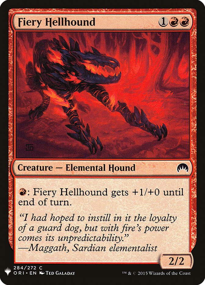 Fiery Hellhound [Mystery Booster] | Card Merchant Takapuna