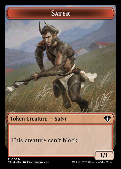 Spirit (0010) // Satyr Double-Sided Token [Commander Masters Tokens] | Card Merchant Takapuna