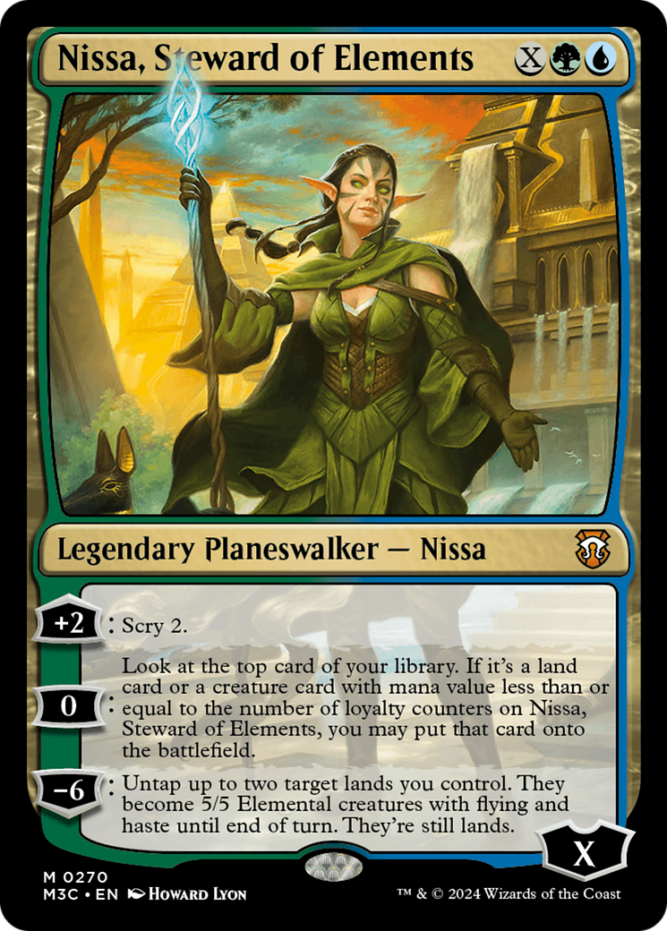 Nissa, Steward of Elements (Ripple Foil) [Modern Horizons 3 Commander] | Card Merchant Takapuna