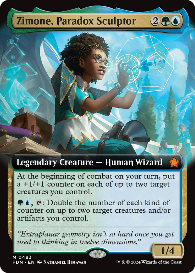 Zimone, Paradox Sculptor (Extended Art) [Foundations] | Card Merchant Takapuna