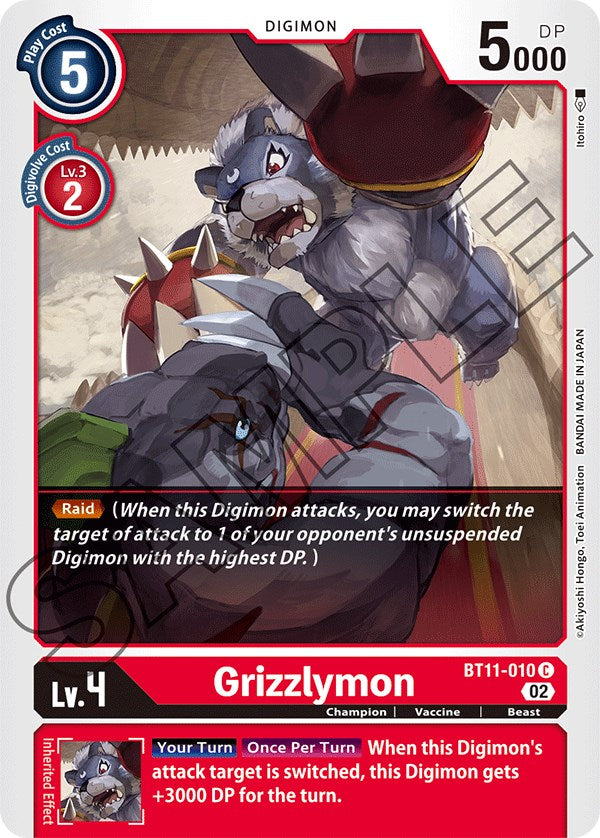 Grizzlymon [BT11-010] [Dimensional Phase] | Card Merchant Takapuna