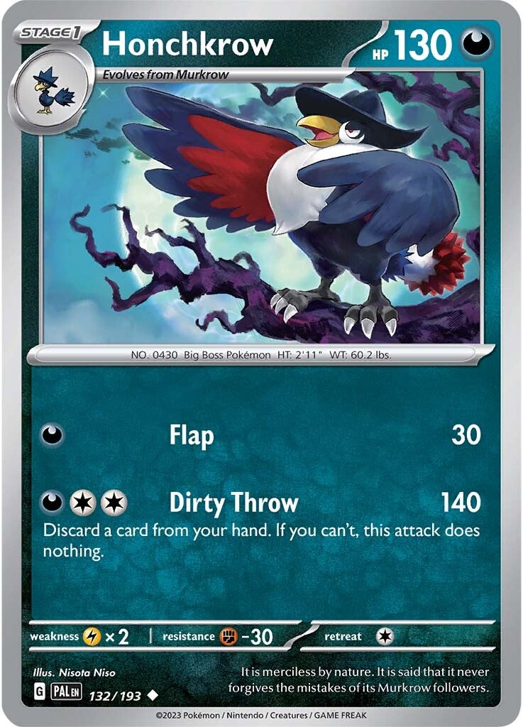 Honchkrow (132/193) [Scarlet & Violet: Paldea Evolved] | Card Merchant Takapuna