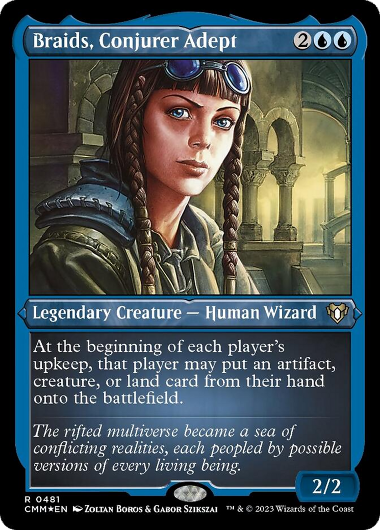 Braids, Conjurer Adept (Foil Etched) [Commander Masters] | Card Merchant Takapuna