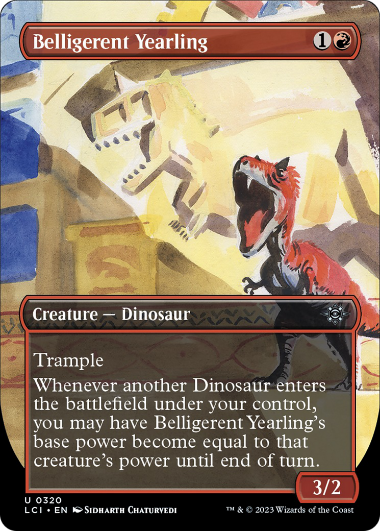 Belligerent Yearling (Borderless) [The Lost Caverns of Ixalan] | Card Merchant Takapuna