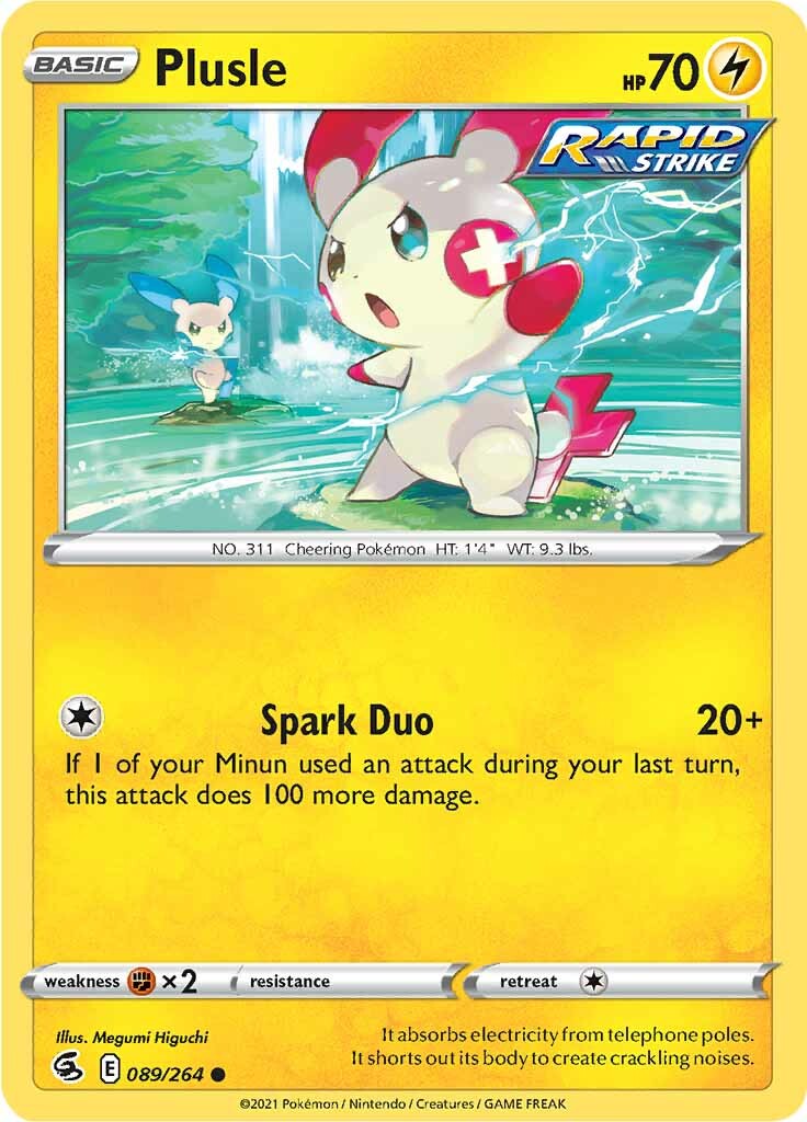 Plusle (089/264) [Sword & Shield: Fusion Strike] | Card Merchant Takapuna