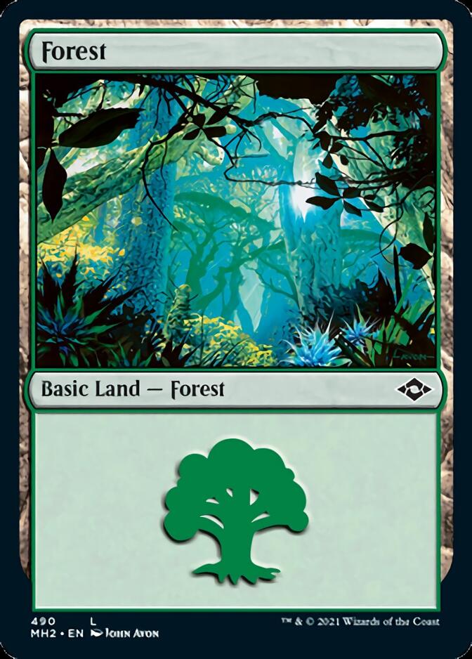 Forest (490) (Foil Etched) [Modern Horizons 2] | Card Merchant Takapuna