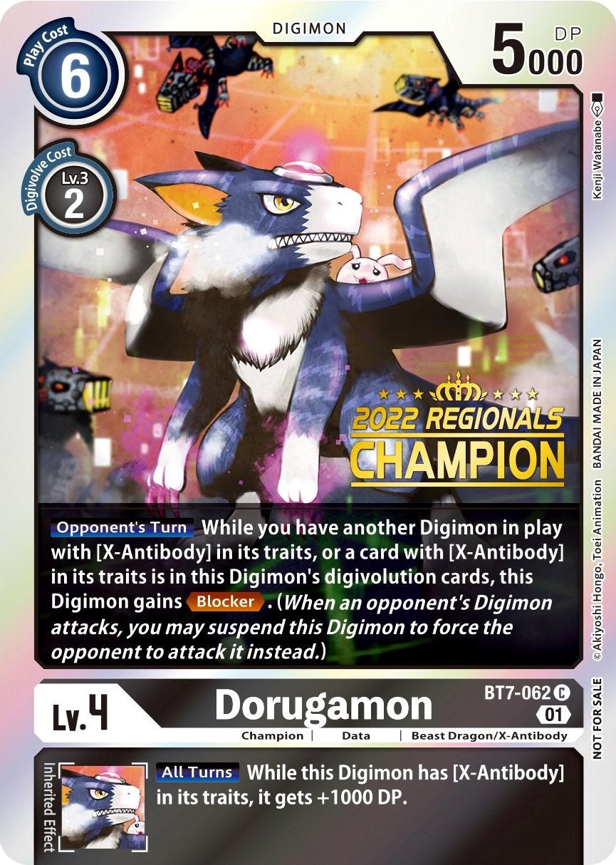 Dorugamon [BT7-062] (2022 Championship Offline Regional) (Online Champion) [Next Adventure Promos] | Card Merchant Takapuna