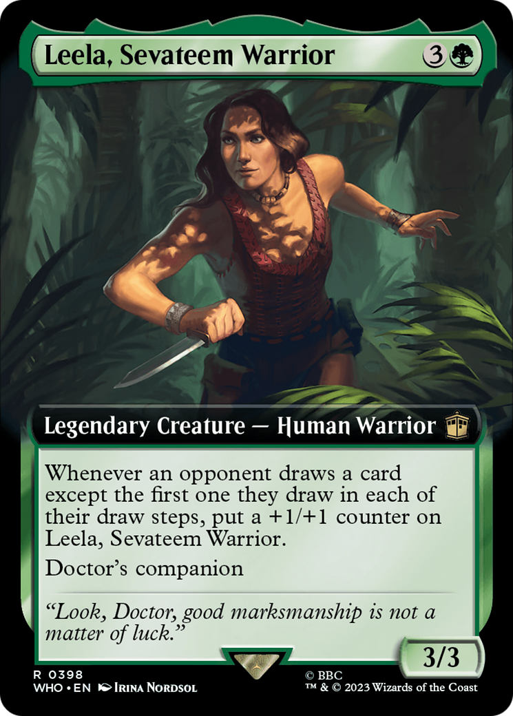 Leela, Sevateem Warrior (Extended Art) [Doctor Who] | Card Merchant Takapuna